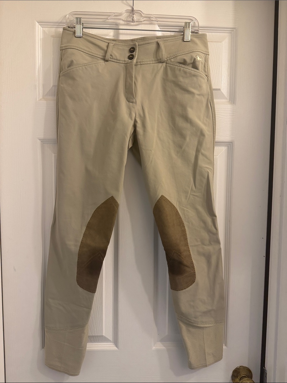 Women's RJ Classics Beige Riding Breeches with Knee Patches